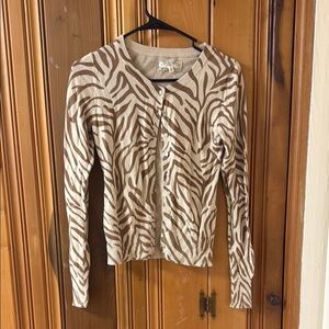 Old Navy Brown Tan Fitted Polo Blouse